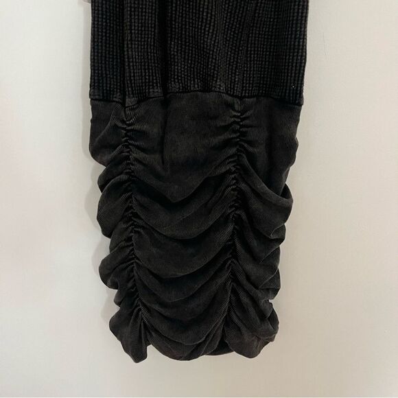 FREE PEOPLE FP ONE Katya Thermal Ruched Mini Dress SZ M NWT Coca Cola - Picture 10 of 12